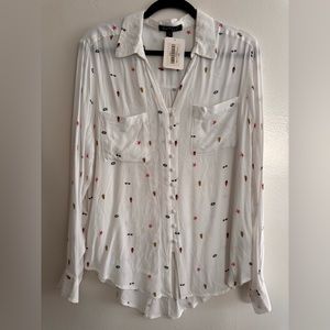 Velvet Heart Blouse with summer motif - new with tags